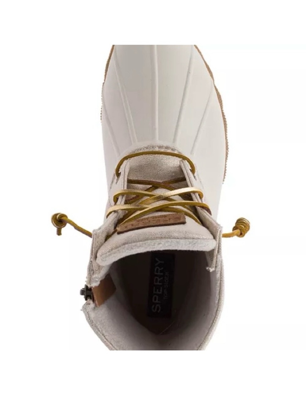 Sperry Women’s Size 8.5 Cream & Brown Waterproof Lace-Up Ankle Boots - Picture 4 of 10
